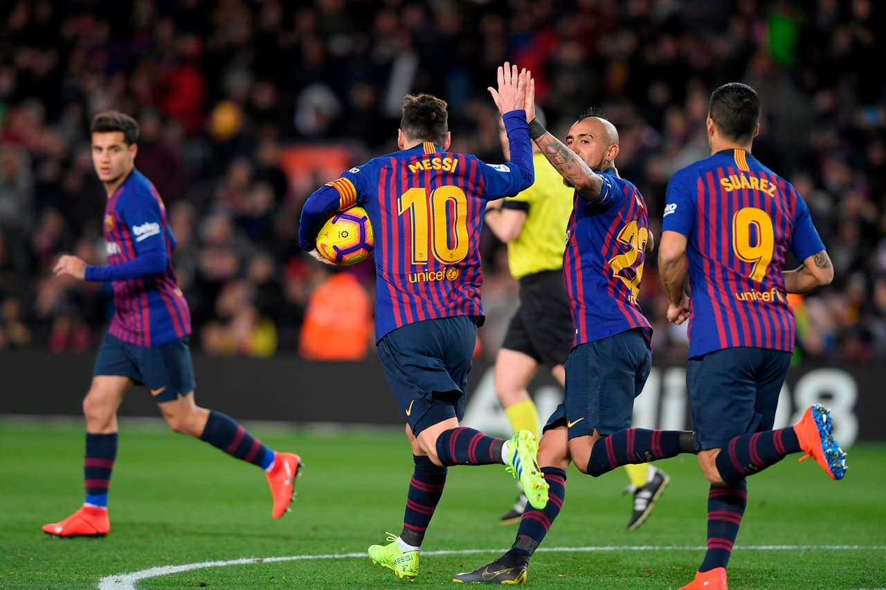 Noveno juego al hilo en el que la Pulga conseguía anotar para el Barcelona, que toama un aire en el partido en busca de los tres puntos.