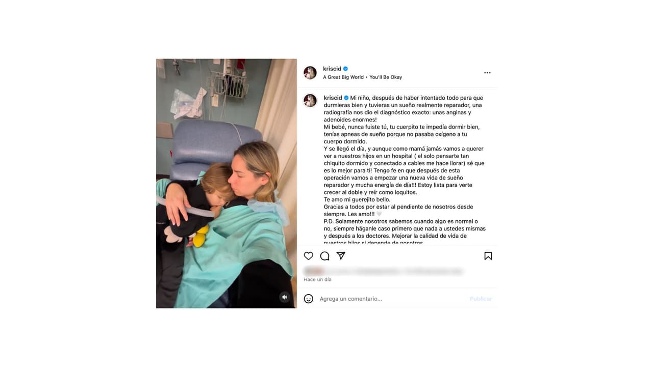 Bosco fue diagnosticado con amigdalectomía y adenoidectomía.