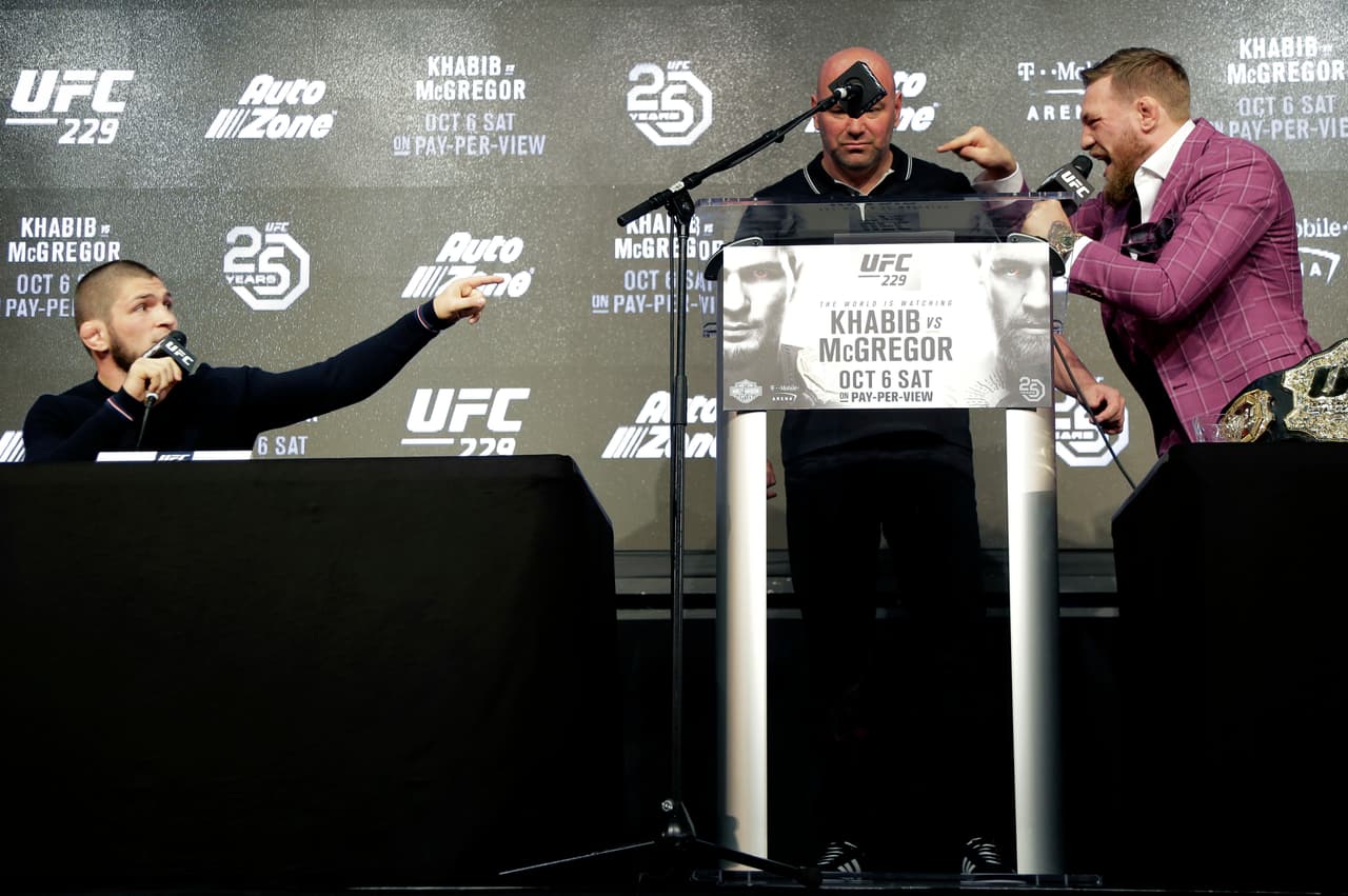 Ultraje, whiskey y promesas de una gran pelea: así fue la rueda de prensa entre McGregor y Nurmagomedov