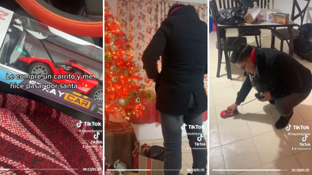 Mujer sorprendió a su novio con el regalo de Navidad que tanto añoraba en su infancia.