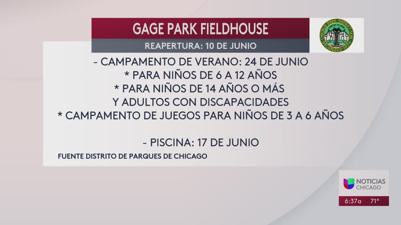 Reabren centro recreativo en Gage Park: Estas son las actividades de verano que estarán ofreciendo