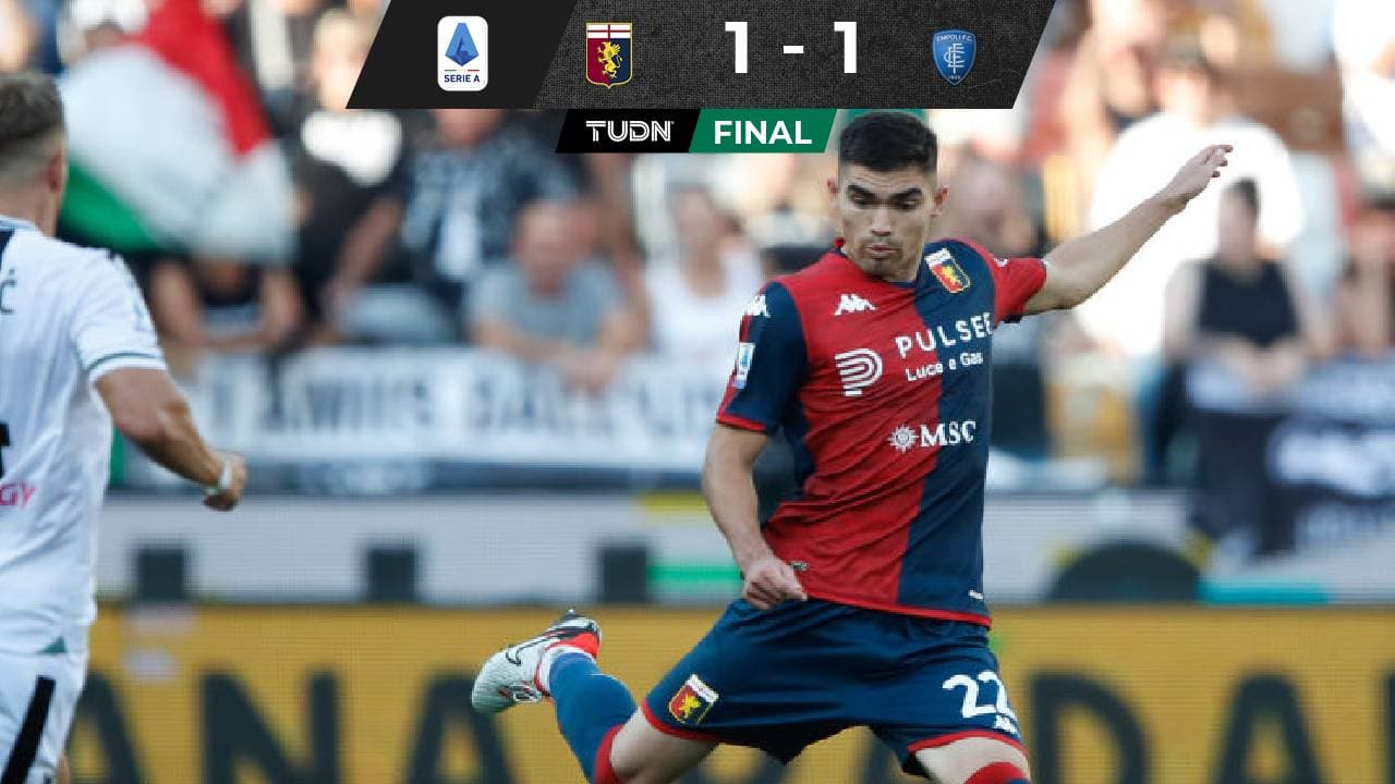 Genoa, con Johan Vásquez, cede empate ante el Empoli