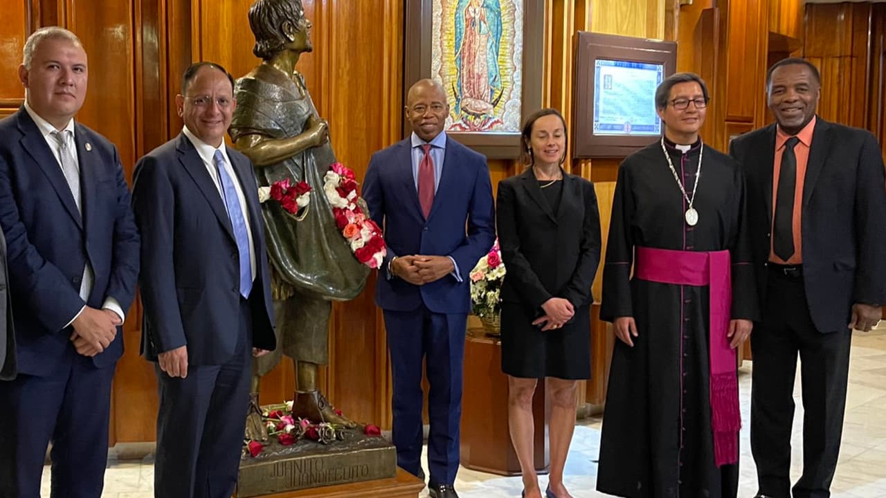 Eric Adams en México: así fue su paso por la Basílica de Guadalupe