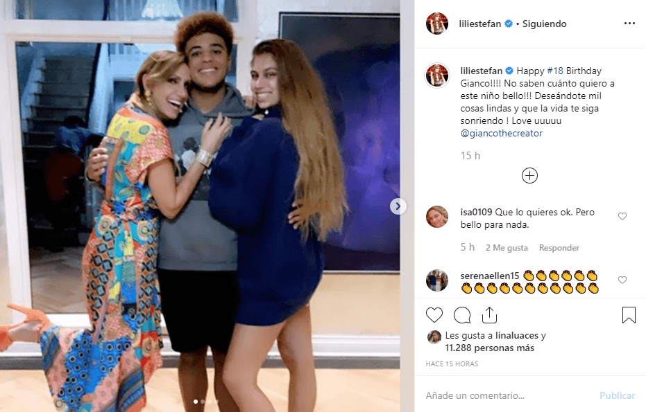 Lili Estefan felicitó al novio de su hija y compartió imágenes de ella junto a la joven pareja.