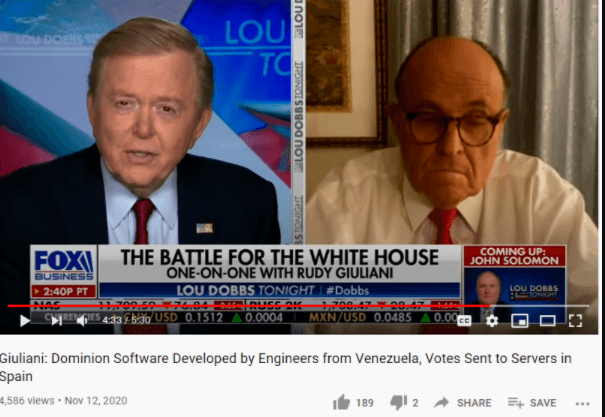 Captura de pantalla tomada de YouTube el 13 de noviembre de 2020.