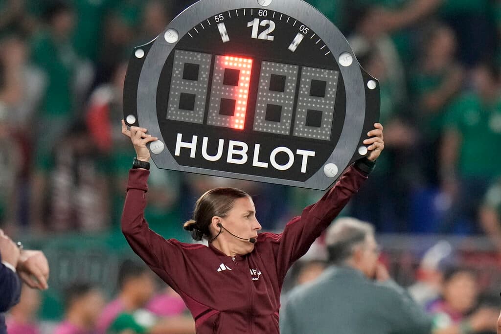 Stephanie Frappart fue árbitro asistente del partido del grupo C entre México y Polonia, en el estadio 974 en Doha, Qatar, el pasado 22 de noviembre de 2022.