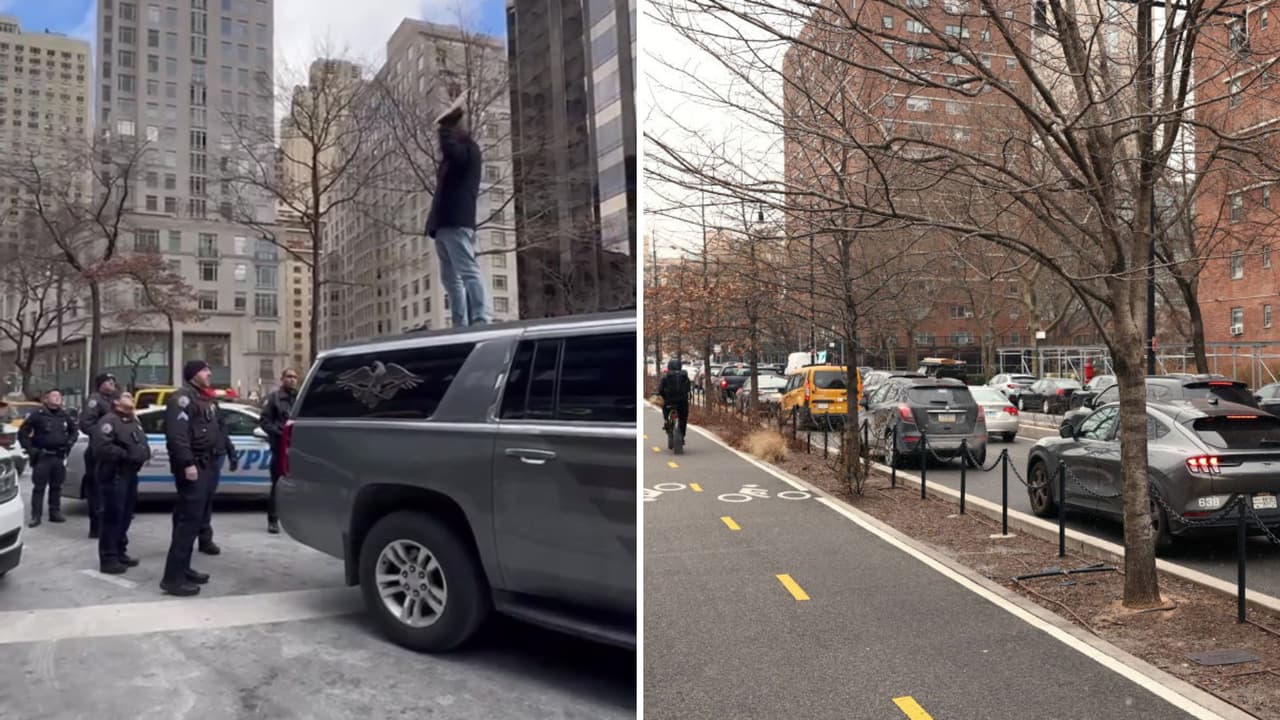 Artista conservador detenido tras protestar sobre su vehículo contra la tarifa de congestión en Manhattan