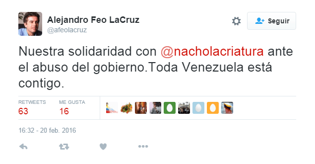 Pero sobretodo los mensajes eran de ánimo para que todo pronto mejore para él, y para todos los venezolanos.