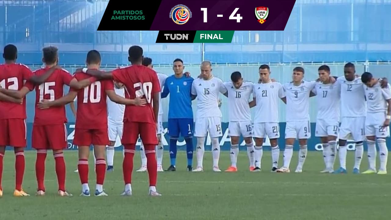 Costa Rica anuncia muerte de su auxiliar y es goleado por Emiratos Árabes Unidos