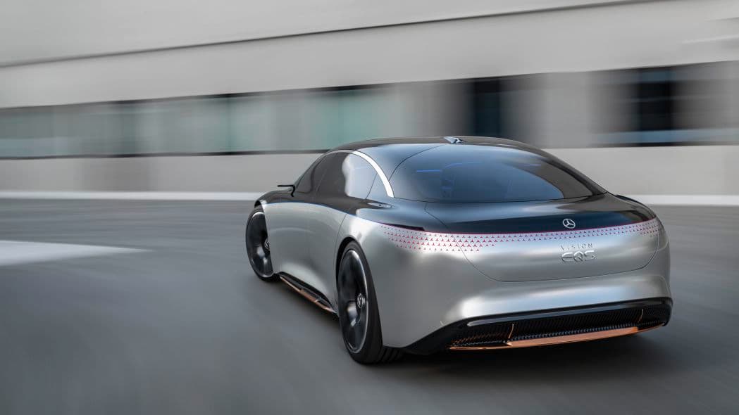 Mercedes-Benz Vision EQS presentado en el Auto Show de Frankfurt 2019.