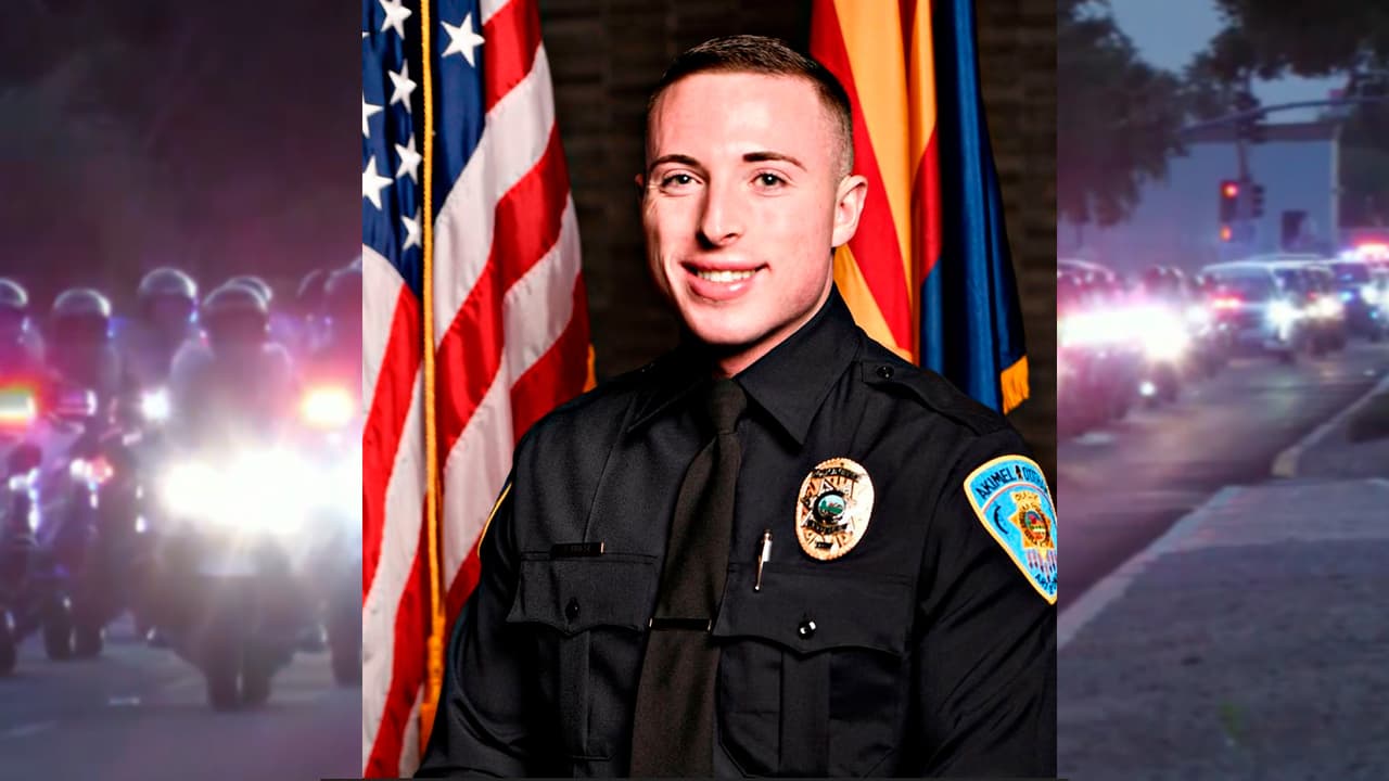 Despiden con honores al joven oficial caído en la línea del deber en Gila River