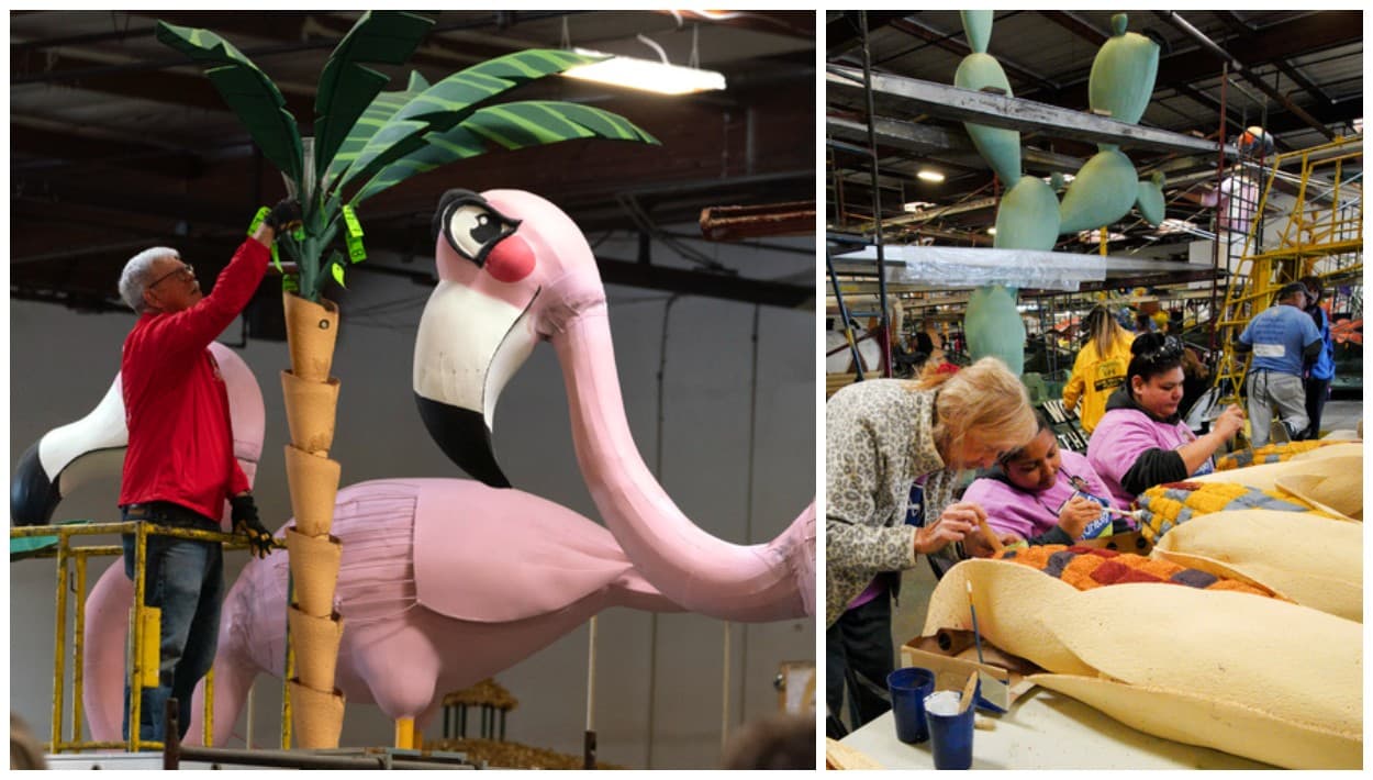 Desfile de las Rosas comienza a cobrar a vida, entre elotes, 'flamingos' y muchas flores