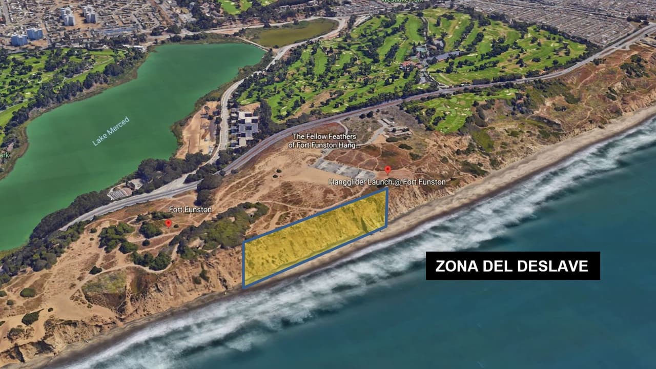 El accidente ocurrió en un acantilado de la zona de Fort Funston, en San Francisco.