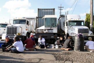 Los accesos al centro de detención de Tacoma estuvieron bloqueados desde las 05:30 AM del lunes hasta el medio día.