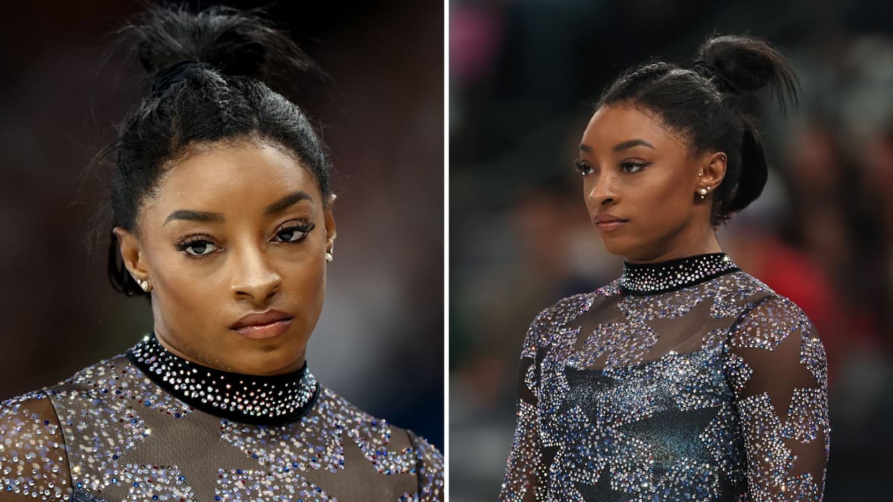 Simone Biles en los Juegos Olímpicos París 2024.