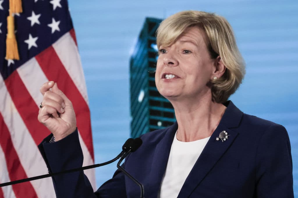 Tammy Baldwin, senadora por Wisconsin, abogó por Joe Biden diciendo que todos "queremos las mismas cosas: buenas escuelas en nuestros vecindarios, justicia racial, la libertad de amar a quien queramos (...) y una economía donde las pequeñas empresas y las familias trabajadoras surjan".
