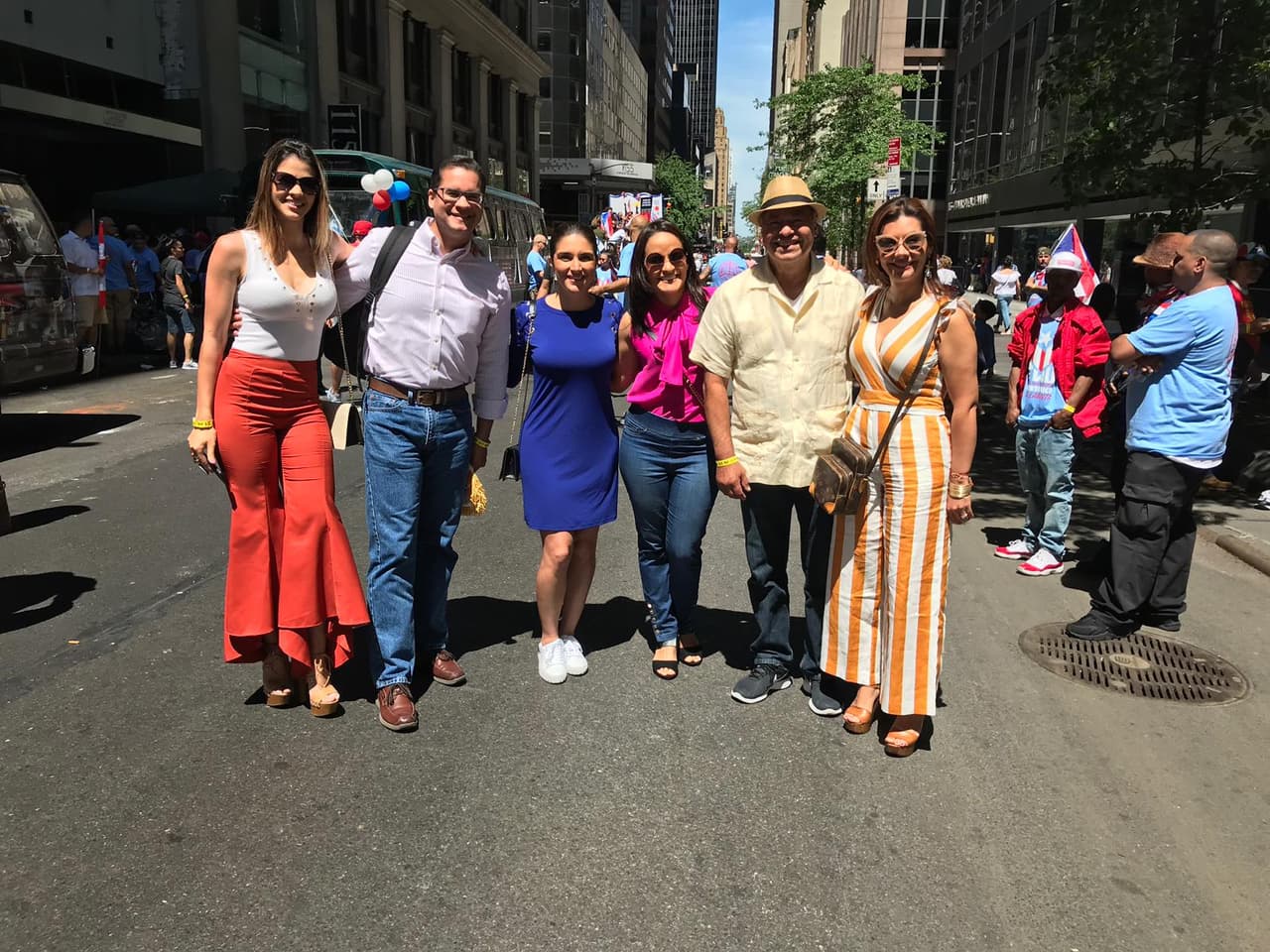 El equipo de Noticias Univision 41 en el desfile.