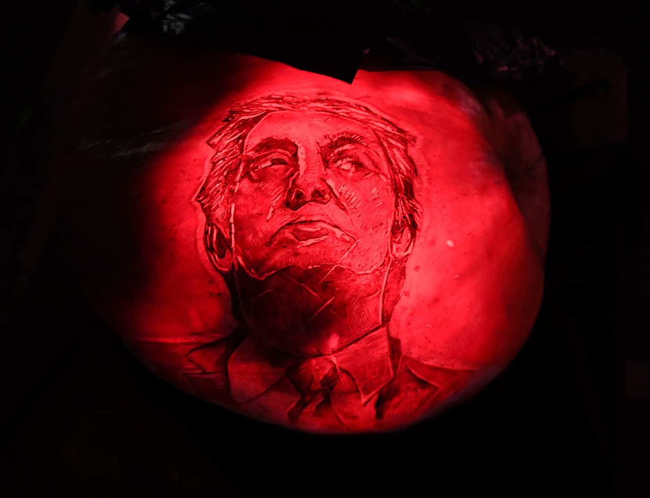 ¿Y qué tal este 'retrato' del candidato republicano Donald Trump?