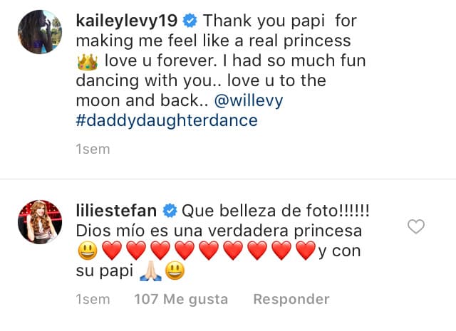 Lili le dejó este cariñoso mensaje a la hija menor de William.