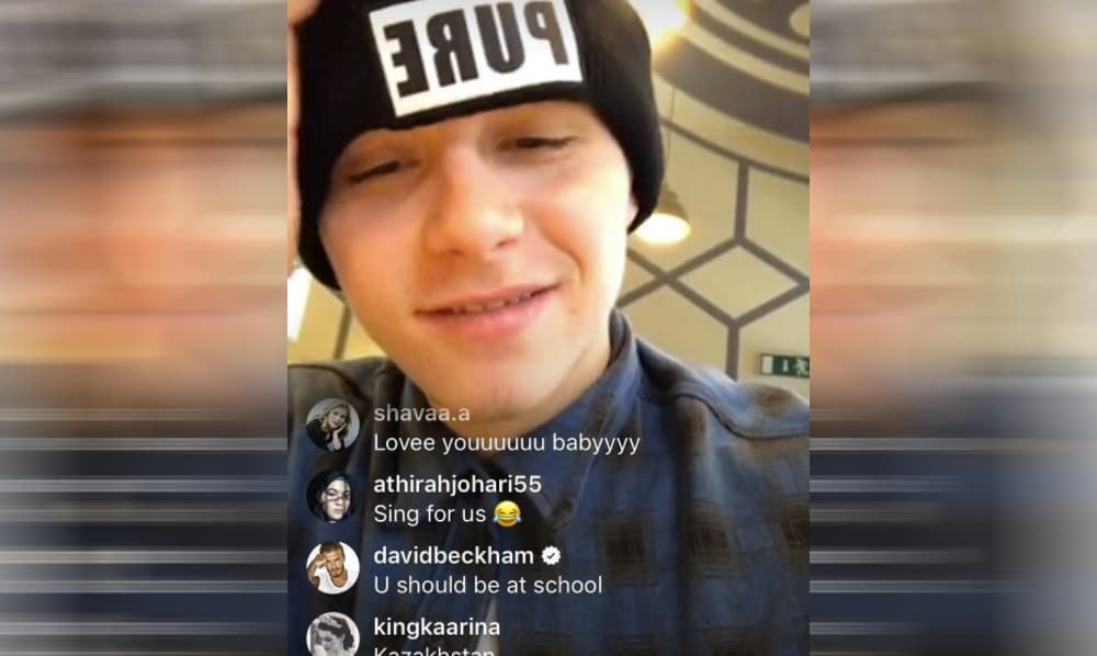 David Beckham 'trollea' a su hijo Brooklyn en plena transmisión en vivo por Instagram