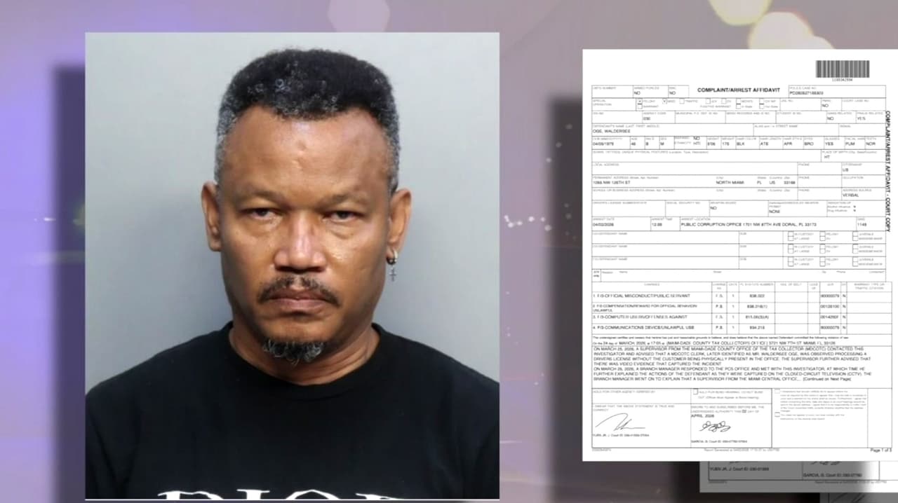 Funcionario del recaudador de impuestos de Miami-Dade acusado de fraude con licencias de conducir