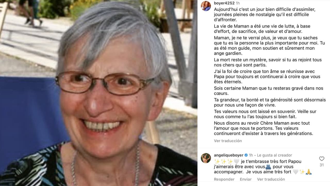 A la distancia, Angelique Boyer le mandó un conmovedor mensaje a su padre tras la muerte de su abuela.