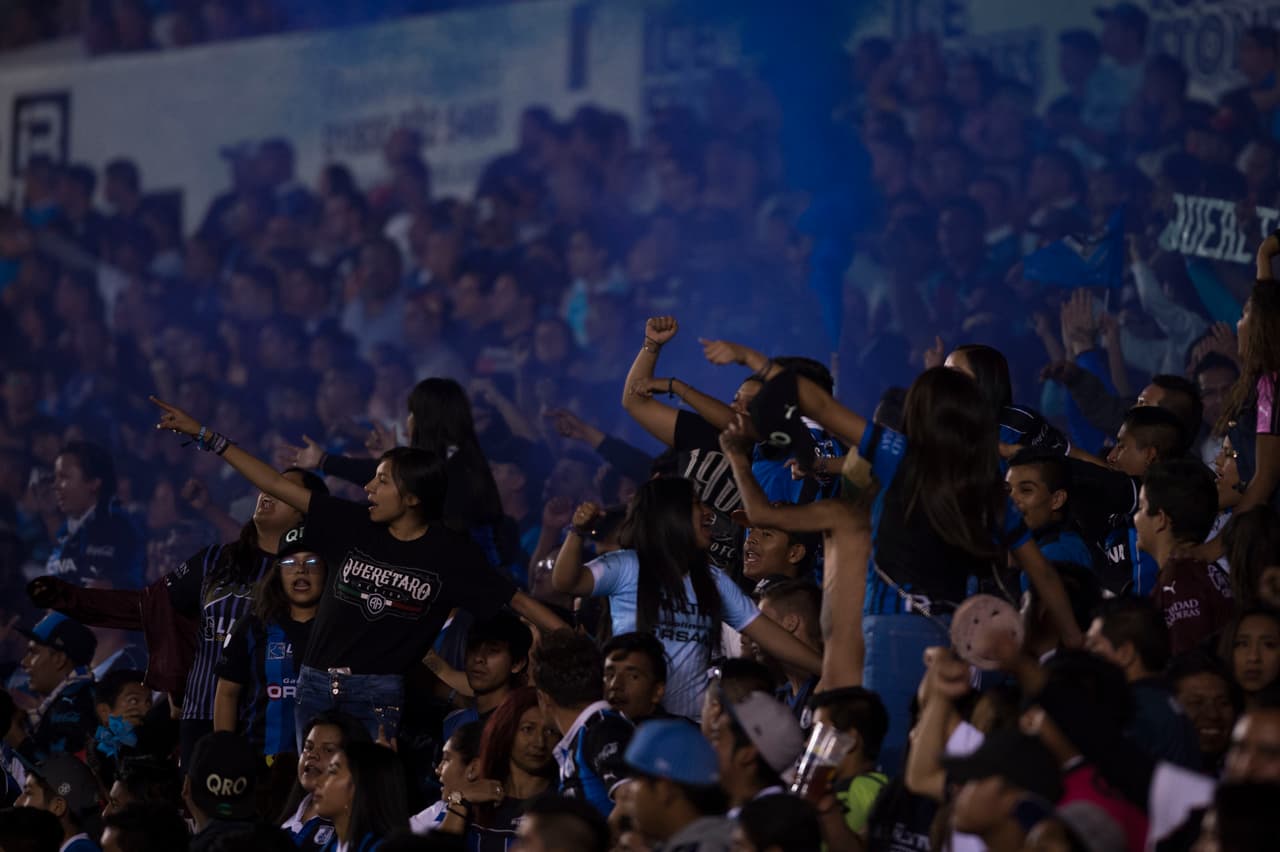 Los fanáticos del Querétaro hicieron una auténtica fiesta durante los 90 minutos de juego.