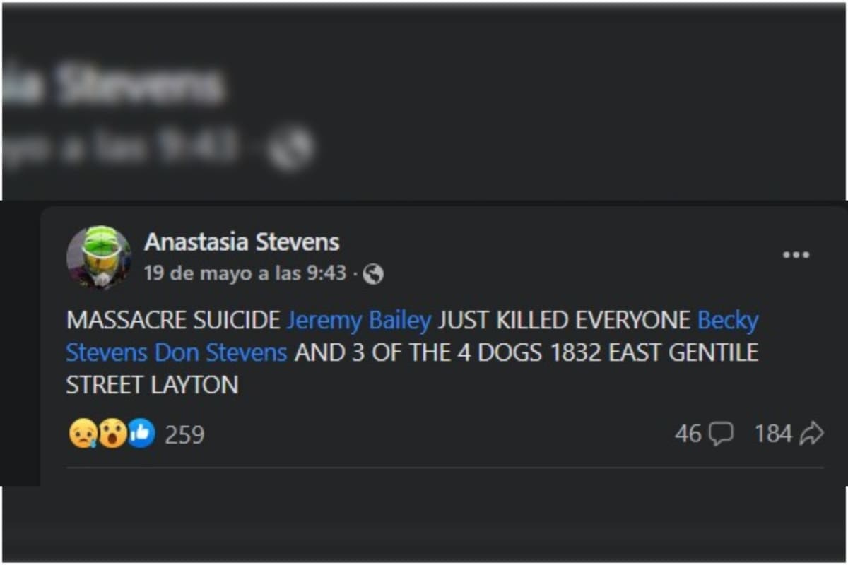 Minutos después de matar a su familia lo confiesa en Facebook