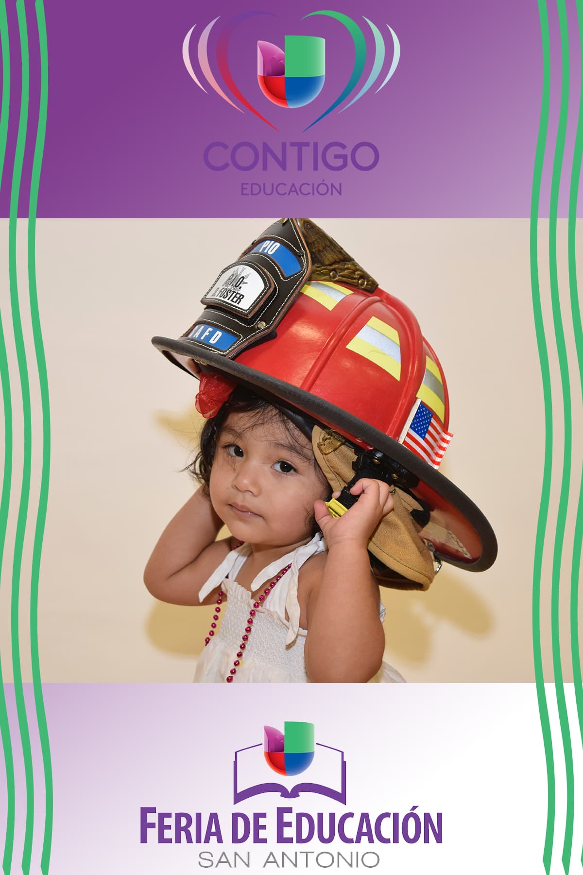 Durante la Feria de Educación San Antonio, cientos de niños se retrataron representando la profesión que les gustaría desempeñar de grandes, y seguramente sus padres podrán ayudarlos a lograr su sueño gracias a la información que recibieron durante la Feria.