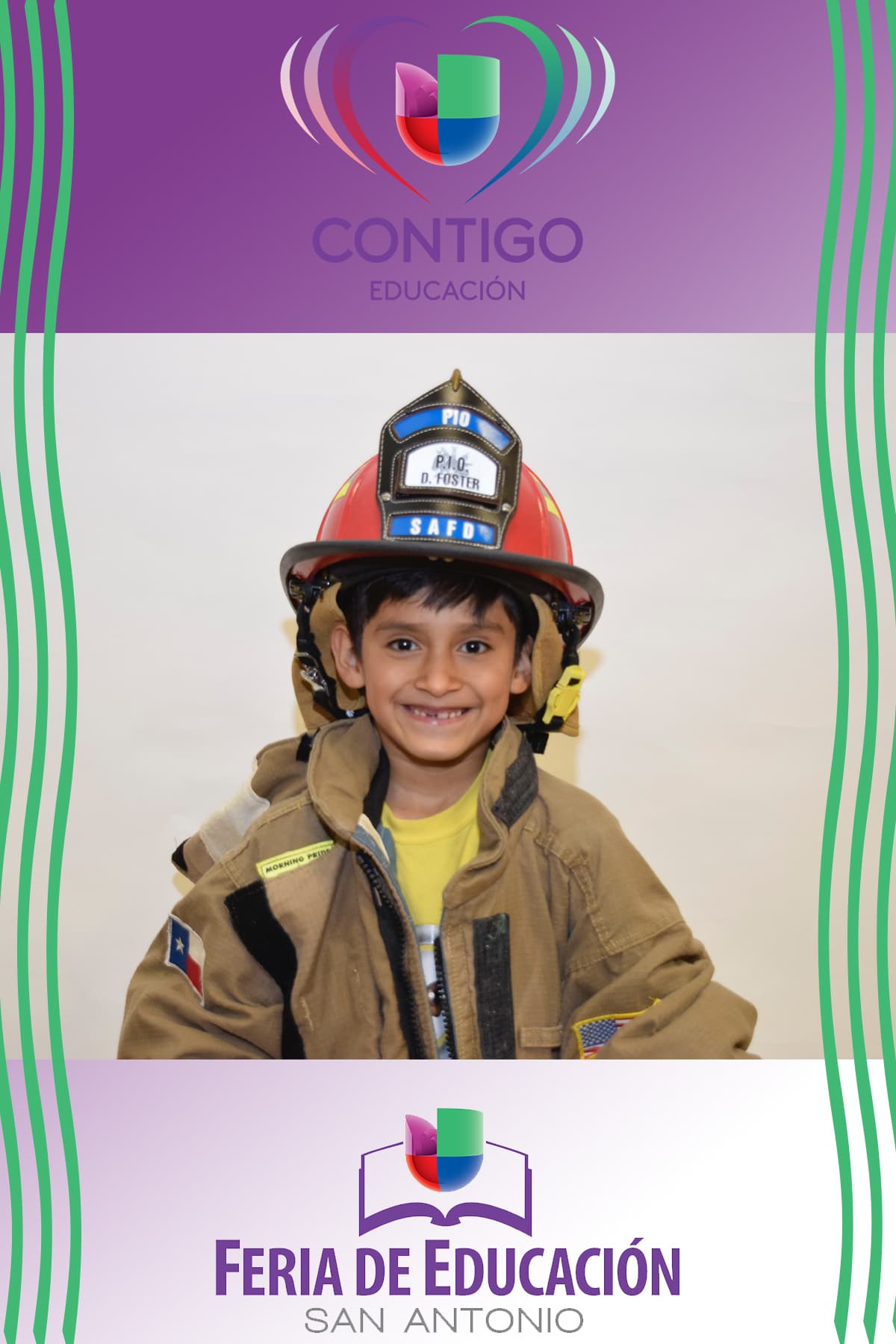 Durante la Feria de Educación San Antonio, cientos de niños se retrataron representando la profesión que les gustaría desempeñar de grandes, y seguramente sus padres podrán ayudarlos a lograr su sueño gracias a la información que recibieron durante la Feria.