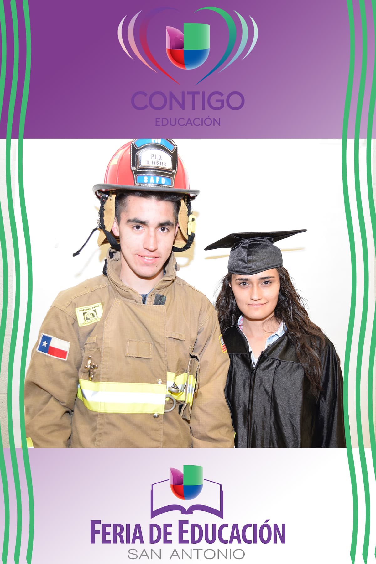 Durante la Feria de Educación San Antonio, cientos de niños se retrataron representando la profesión que les gustaría desempeñar de grandes, y seguramente sus padres podrán ayudarlos a lograr su sueño gracias a la información que recibieron durante la Feria.