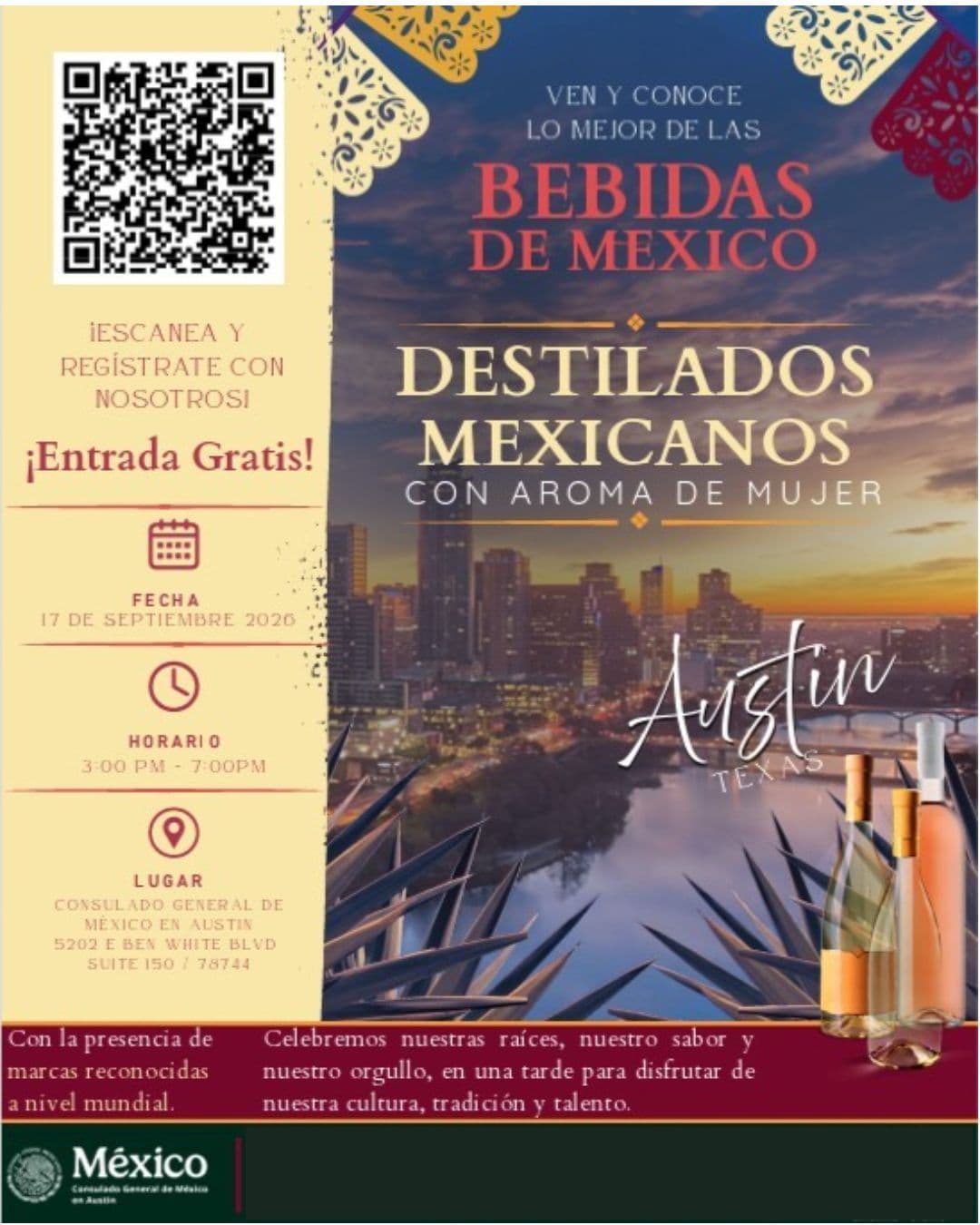 VEN Y CONOCE LO MEJOR DE LAS BEBIDAS DE MÉXICO EN “DESTILADOS MEXICANOS CON AROMA DE MUJER