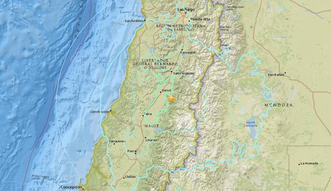Un sismo de magnitud 6.4 sacude el centro de Chile