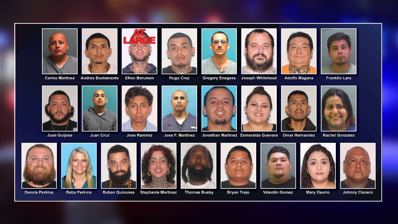 Arrestan a 24 miembros de la pandilla SUR 13 y decomisan metanfetaminas y fentanilo