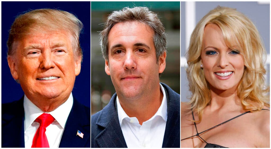 Archivo - Donald Trump, Michael Cohen y Stormy Daniels.