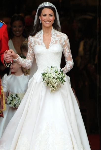 El famoso vestido fue diseñado por Sarah Burton, de la casa Alexander McQueen.