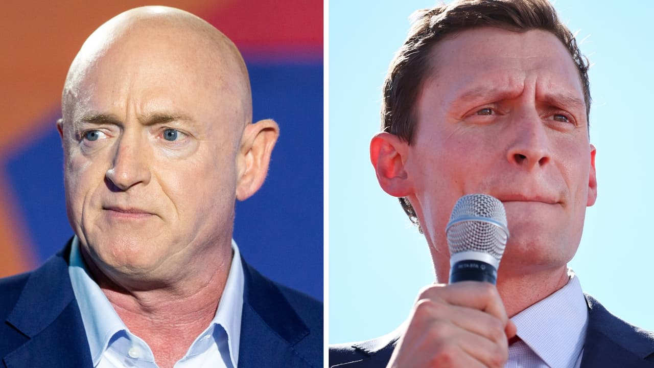 Ellos son Mark Kelly y Blake Masters, los candidatos de Arizona que disputan un escaño en el Senado federal