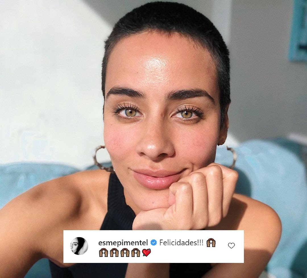 "¡Felicidades!", fue la manera en que 
<b>Esmeralda Pimentel </b>mandó sus buenos deseos a Irina y Gabriel.