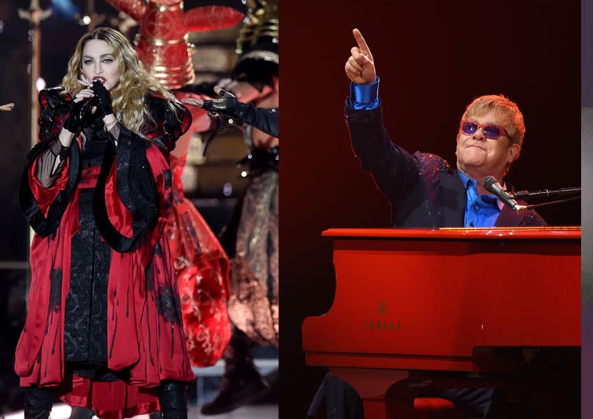 Madonna y Elton John rindieron homenaje a su manera al gran David Bowie.
