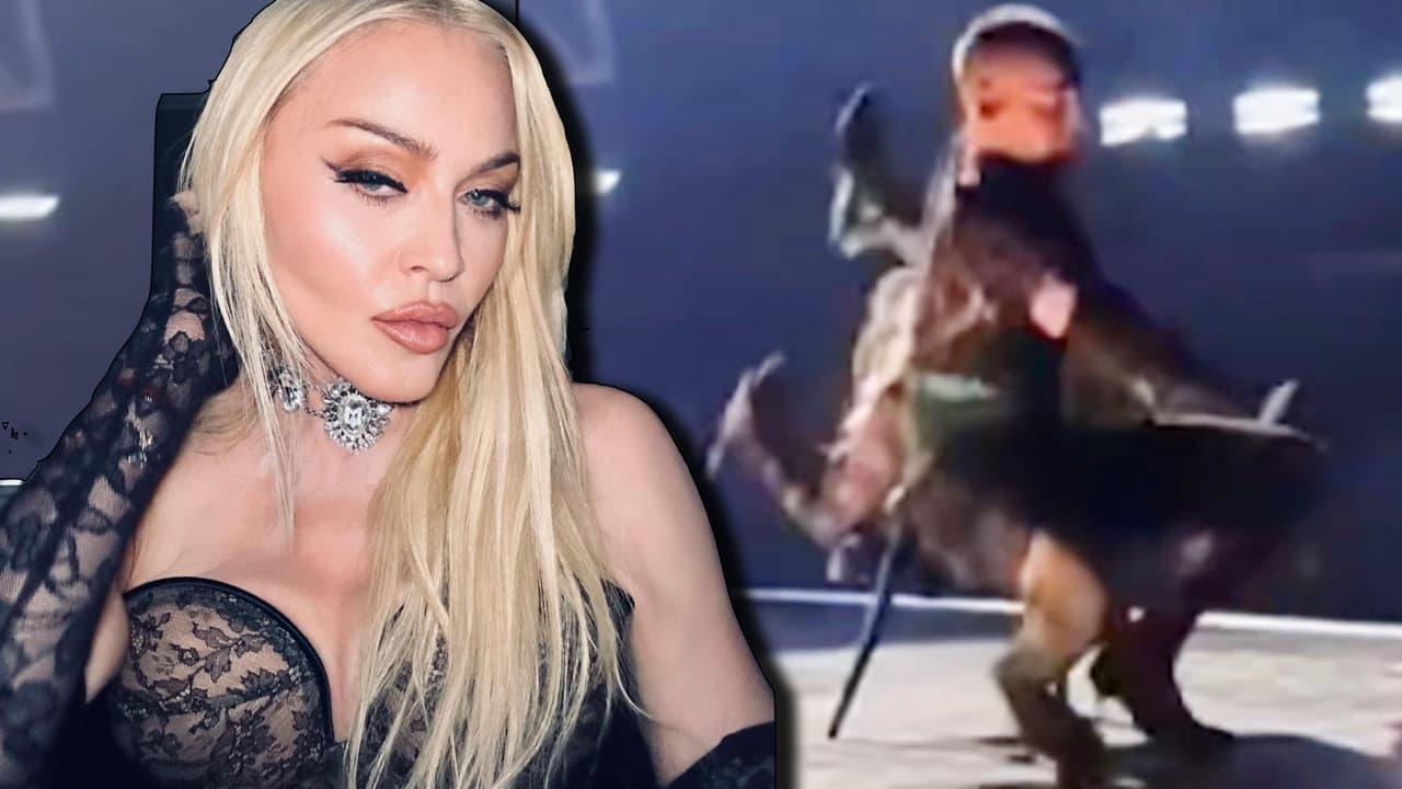 Madonna terminó en el suelo durante un concierto: ¿fue su culpa o del bailarín?