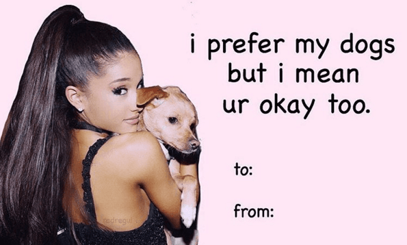 Esta imagen la compartió Ariana Grande en el Día de San Valentín.