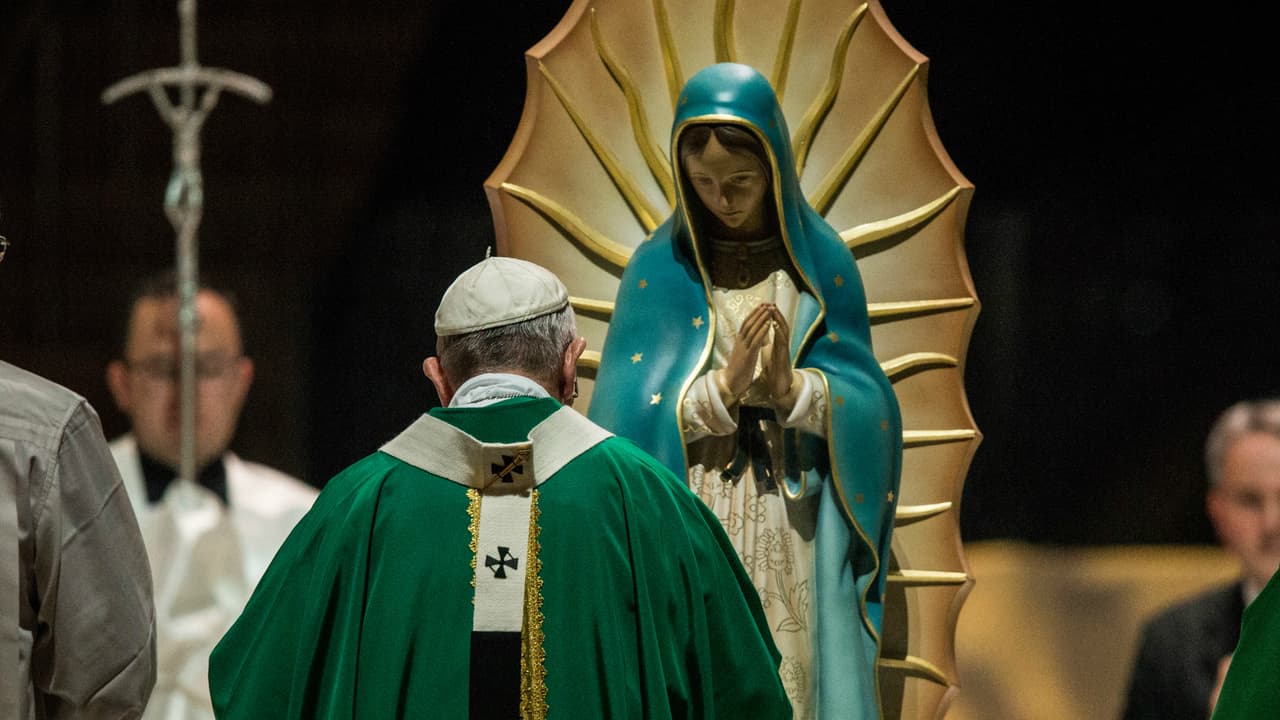 El Papa dedicó un momento de oración a la Virgen de Guadalupe para honrar a la comunidad latina en Estados Unidos.