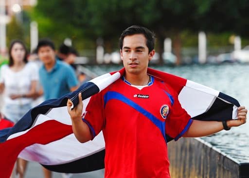 Fans arrive before a CONCACAF Gold Cup semifinal soccer match between Costa Rica and the United States in Arlington, Texas, Saturday, July 22, 2017. (AP Photo/LM Otero)