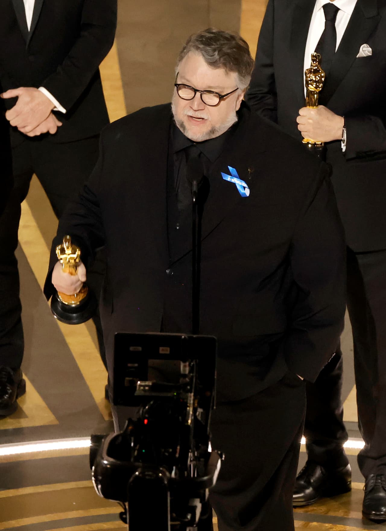 HOLLYWOOD, CALIFORNIA - MARCH 12: Guillermo del Toro accepts the Best Animated Feature Film award for "Guillermo del Toro's Pinocchio" onstage during the 95th Annual Academy Awards at Dolby Theatre on March 12, 2023 in Hollywood, California. (Photo by Kevin Winter/Getty Images)