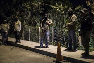 Integrantes de la Unión de Pueblos y Organizaciones del Estado de Guerrero.