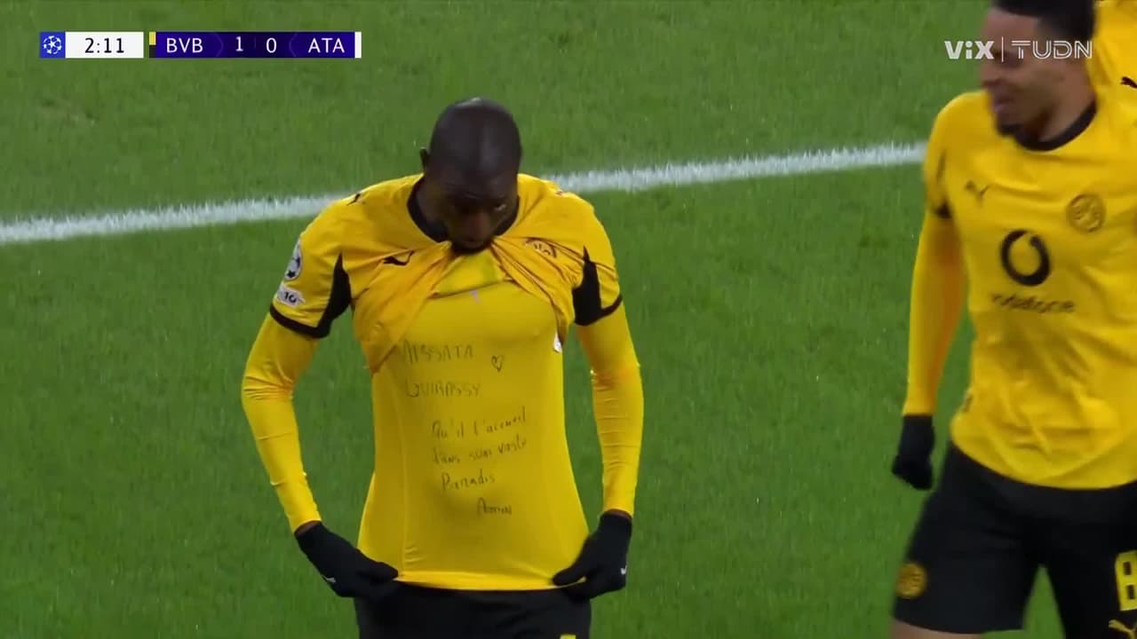 ¡Guirassy marca gol de vestidor y adelanta al Dortmund ante Atalanta!