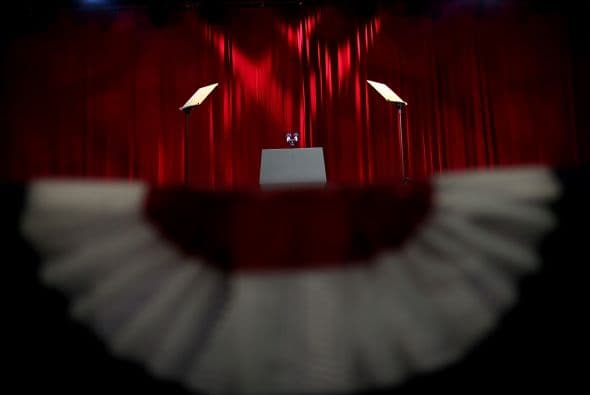 Aquí es donde pronunciará un discurso triunfal o de aceptación de la derrota.