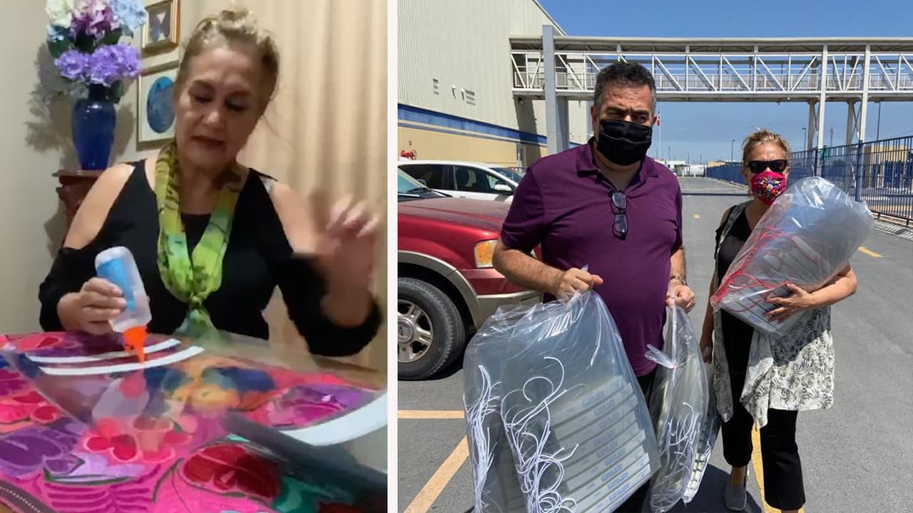 Madre mexicana fabrica y exporta caretas y mascarillas a las principales ciudades de Estados Unidos