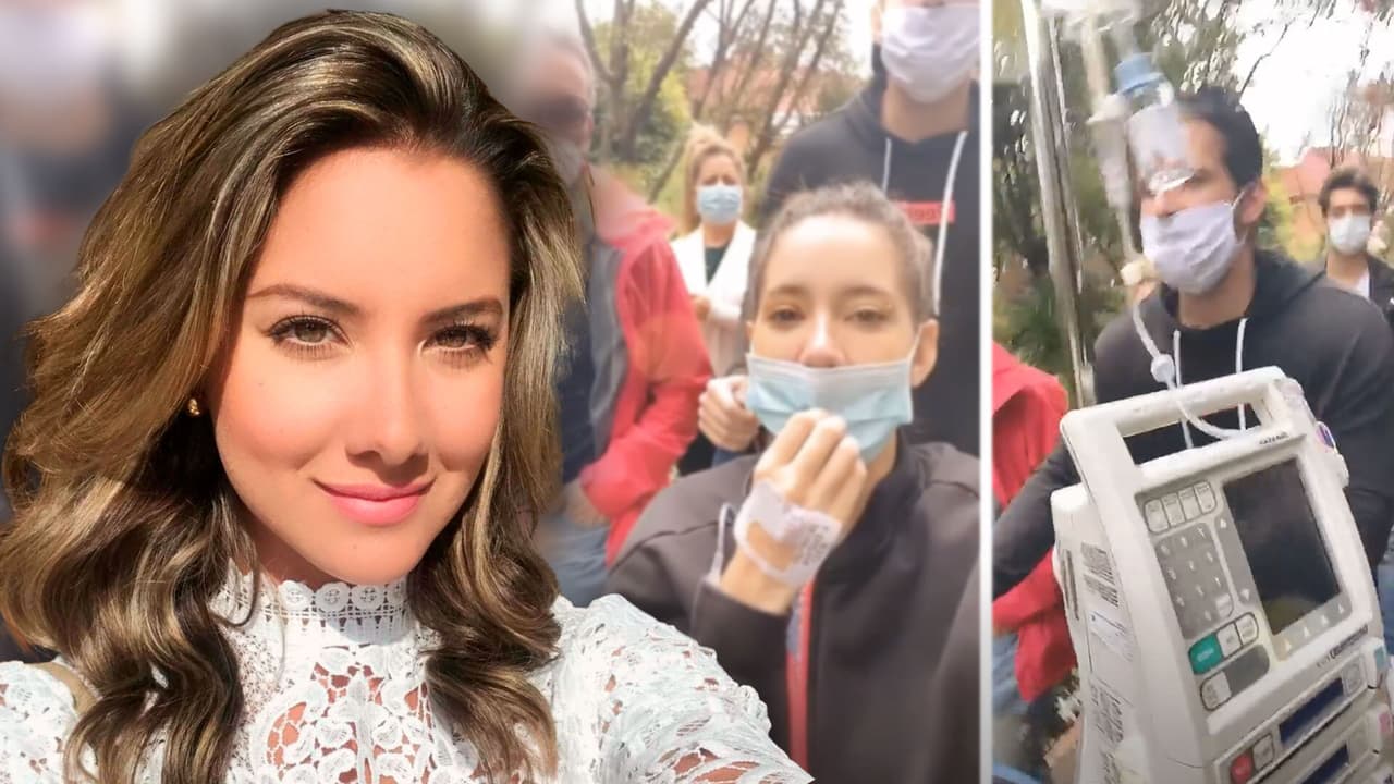 Con suero y silla de ruedas, Daniella Álvarez sale de paseo con su familia y el doctor que le salvó la pierna