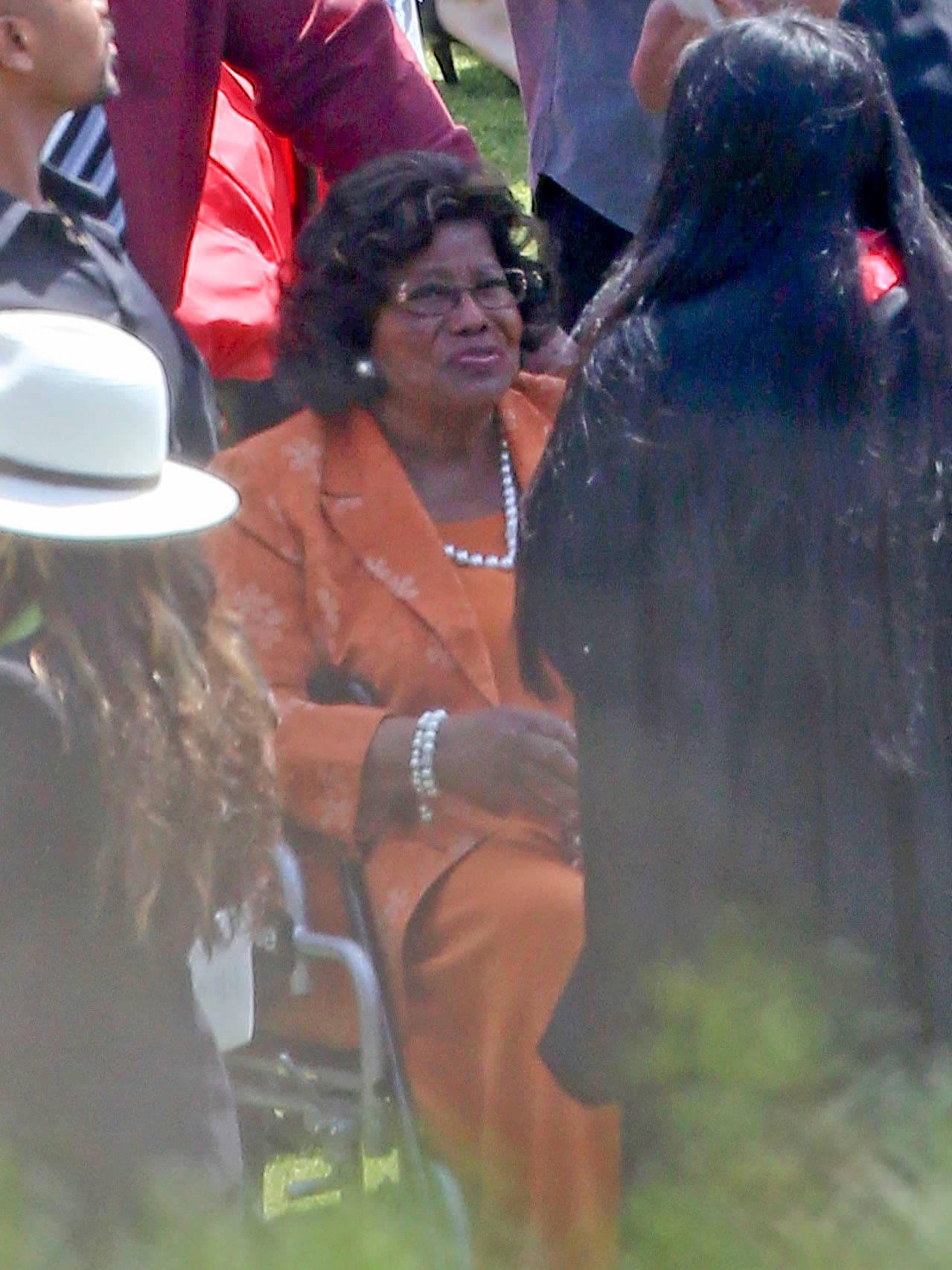 La matriarca de los Jackson, Katherine, estuvo en primera fila durante todo el evento.